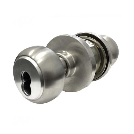 Marks Marks: Grade 2  Ball knob IC Core prep storeroom, 2 3/4 backset Satin Stainless Steel finish MRK-210RF-32D-E4